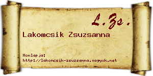 Lakomcsik Zsuzsanna névjegykártya